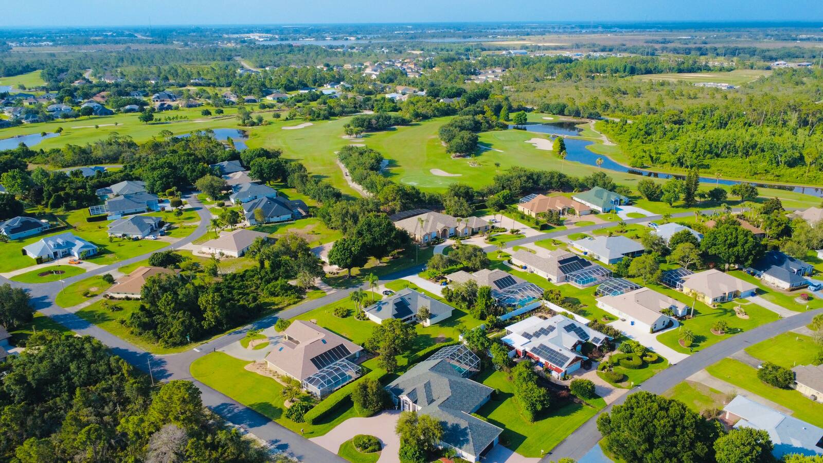 New construction area in Babcock Ranch, Florida